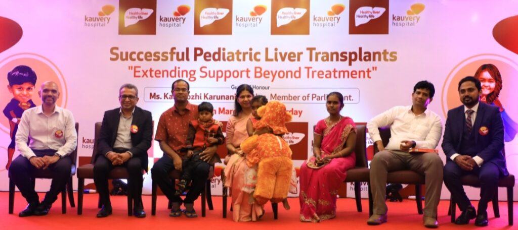 Kauvery Hospital performs successful pediatric liver transplant Living donor Liver Transplant performed on 2 year old boy and 4 year old girl suffering from Liver Failure