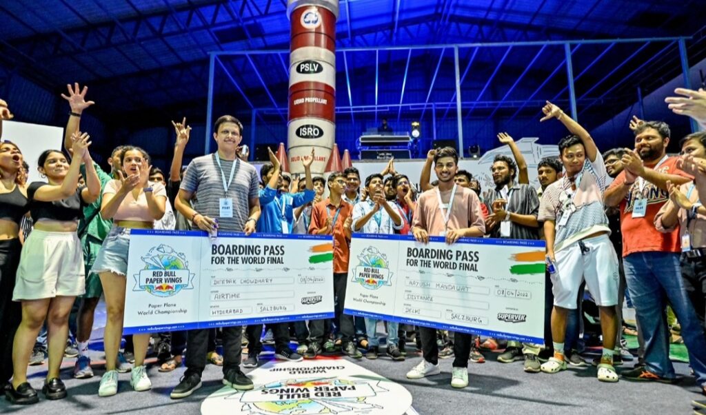 AAYUSH MANDAWAT AND DEEPAK CHOWDHARY SOAR THEIR FLIGHTS HIGH TO WIN THE NATIONAL FINALS OF RED BULL PAPER WINGS 2022