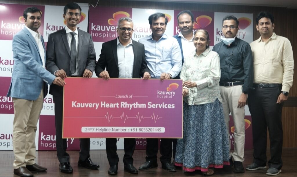 Cardiologists at Kauvery Hospital perform multiple life-saving procedures on a 55-year old school teacher who suffered heart attack and heart arrhythmias