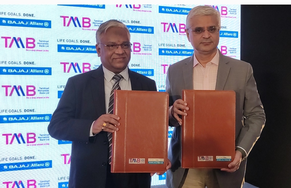 TAMILNAD MERCANTILE BANK AND BAJAJ ALLIANZ LIFE INSURANCE ENTER INTO STRATEGIC PARTNERSHIP 