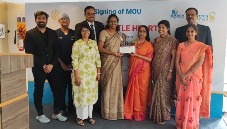 Rotary Club of Madras ties up with Apollo to save children with heart diseases..