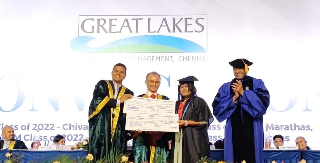 Great Lakes, Chennai’s 18th Convocation presided by  Vini Mahajan, IAS, Secretary, Ministry of Jal Shakti and Harish Bhat – Brand Custodian, Tata Sons