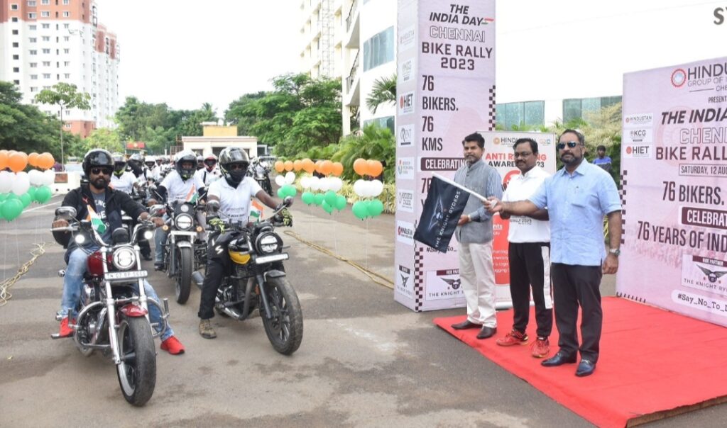 Hindustan Group of Institutions Hosts the India Day Bike Rally 2023 to Commemorate 76 Years of Independence & Awareness for Anti-Drug Abuse