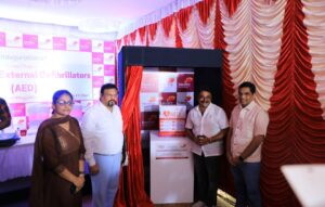 Kauvery Hospital Vadapalani installs AED at Sivan Park, KK Nagar