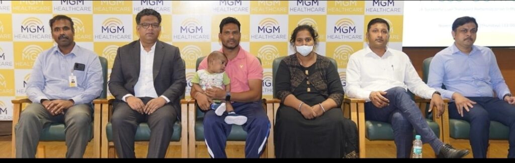 11-month-old brave infant defeats Liver Cancer: Innovative Live Liver TransplantSuccessfully Performed by Doctors at MGM Healthcare