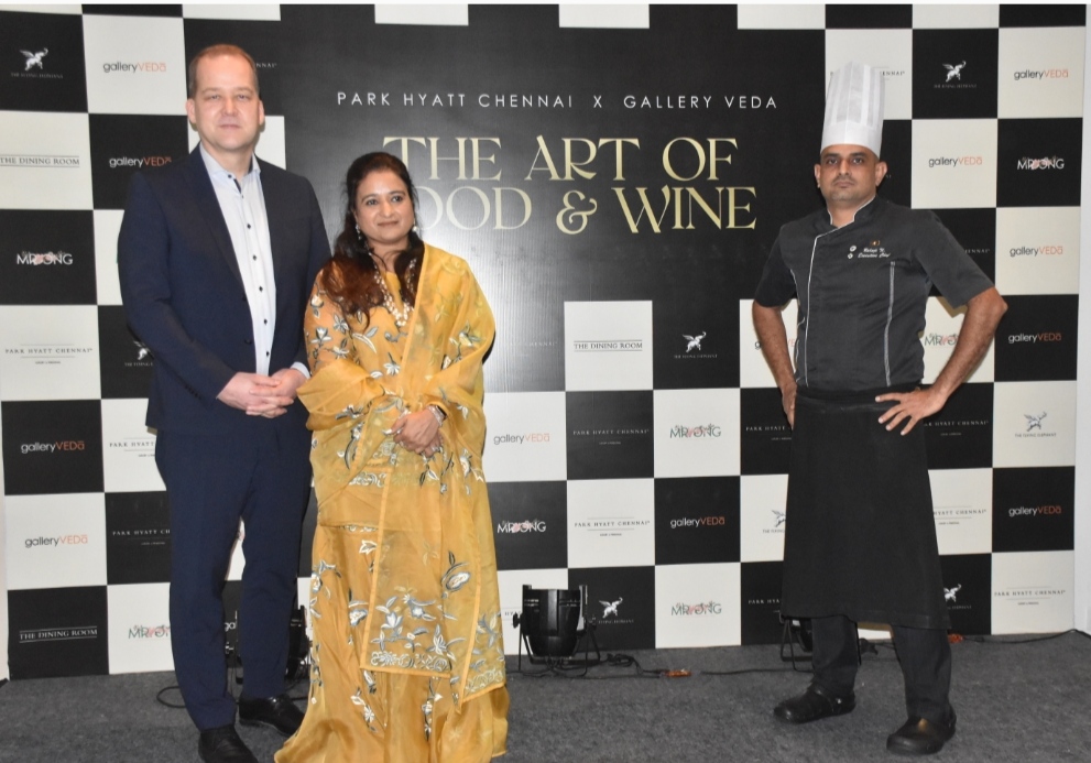 PARK HYATT CHENNAI X GALLERY VEDAThe Art of Food & Wine – A unique and stimulating culinary exploration where every bite and brushstroke is a work of art at Park Hyatt Chennai