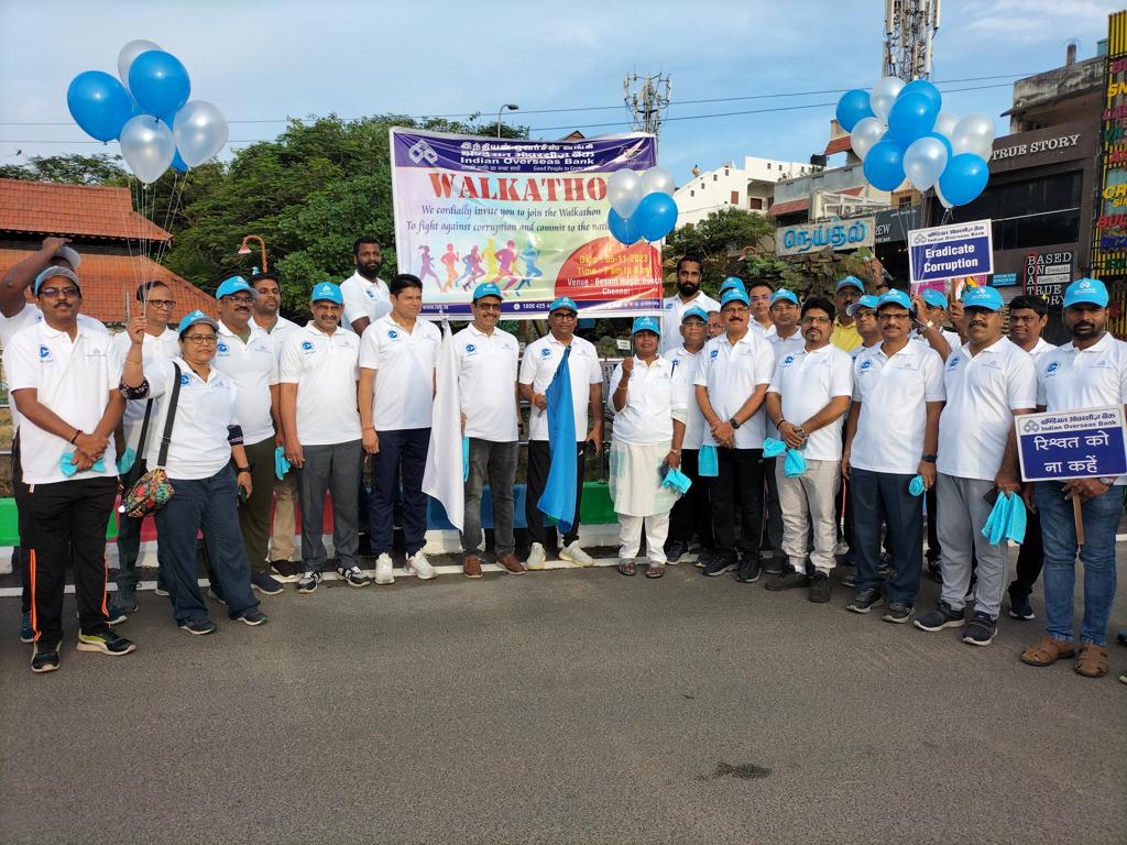 Indian Overseas Bank Led the Charge Against Corruption with Vigilance Awareness Walkathon