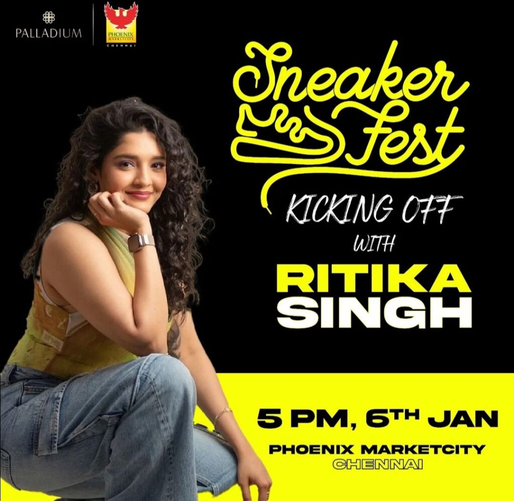 Official unveiling of the Sneaker Fest 2024 by renowned actress Ritika Singh to happenat Phoenix Marketcity – Chennai