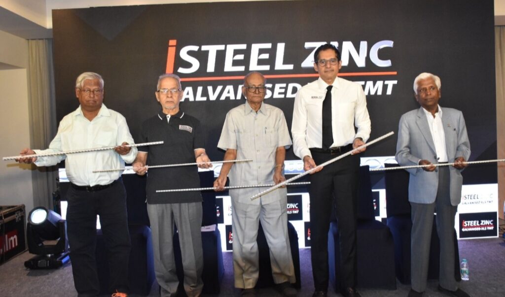 “iSTEEL Unveils iSTEEL Zinc, Next-Gen Galvanized XLS TMT Bars, offering Three Times Longer Life for Constructions”