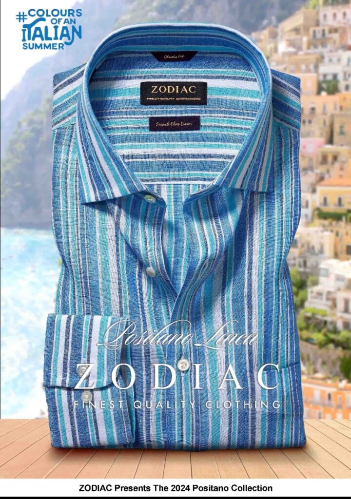 ZODIAC Presents The 2024 Positano CollectionPure Linen Shirts In Colours Inspired By The Italian Riviera