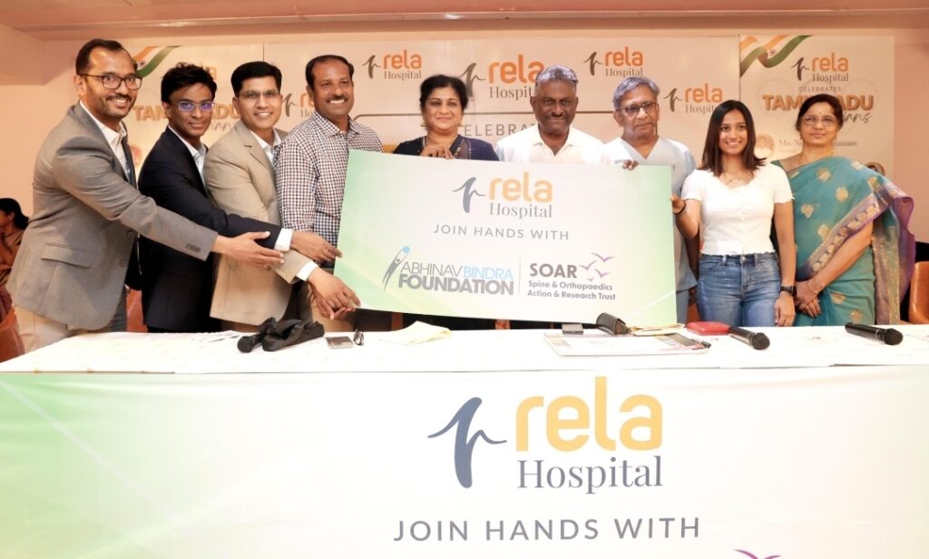 Rela Hospital Joins Hands with Abhinav Bindra Foundation and SOAR Trust to Provide Free Treatment for Athletes