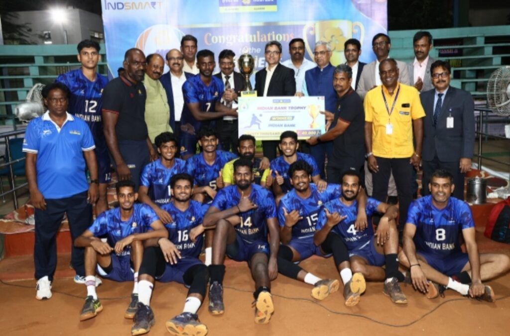 Indian Banks 118th Foundation Day Celebration starts with a Victorious Performance at Indian Bank Trophy state-level volleyball tournament