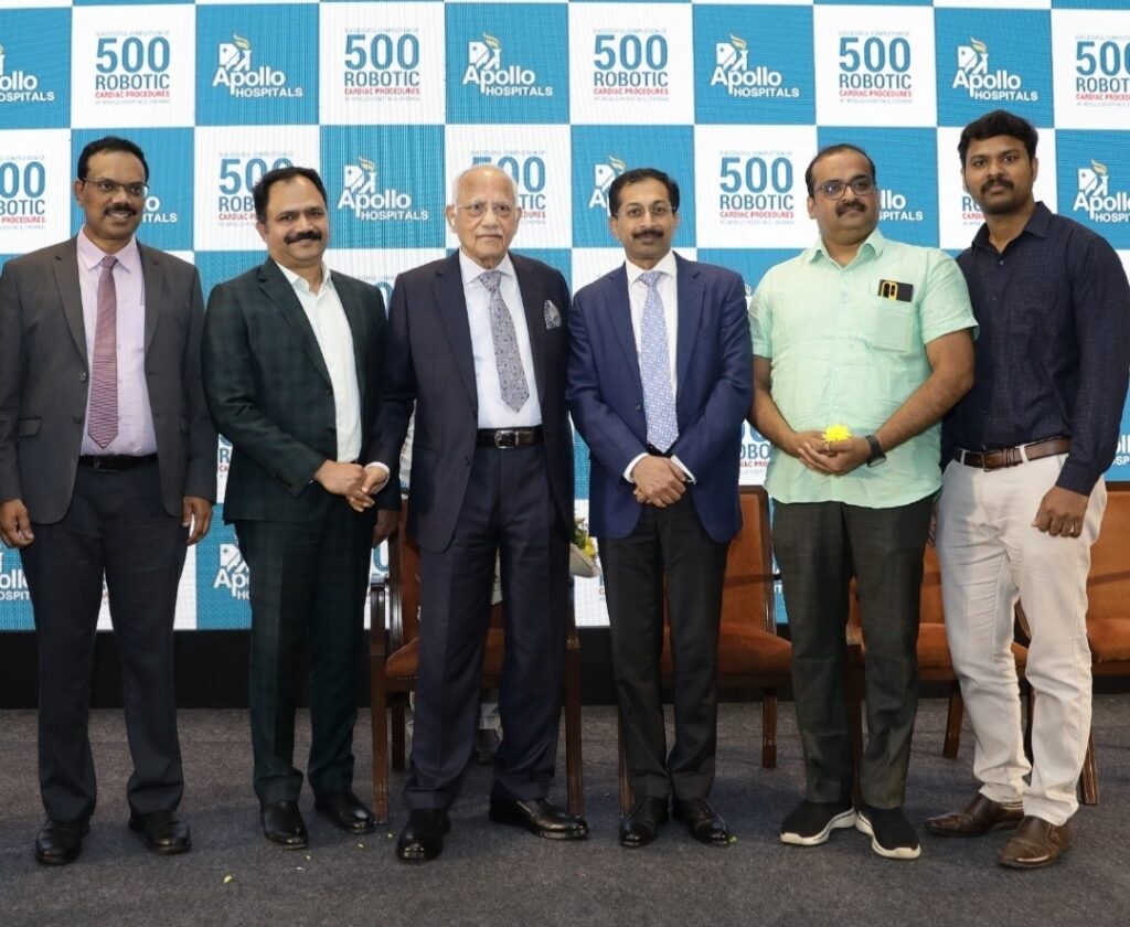 Apollo Hospitals Achieves Major Milestone in Cardiac Care with 500 Robotic Cardiac Procedures