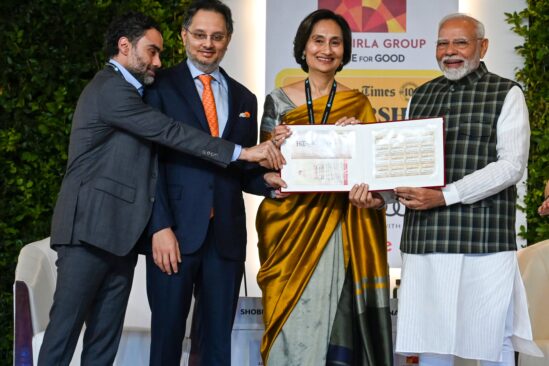 PM RELEASES COMMEMORATIVE POSTAGE STAMP TO MARK THE CENTENARY OF HINDUSTAN TIMES