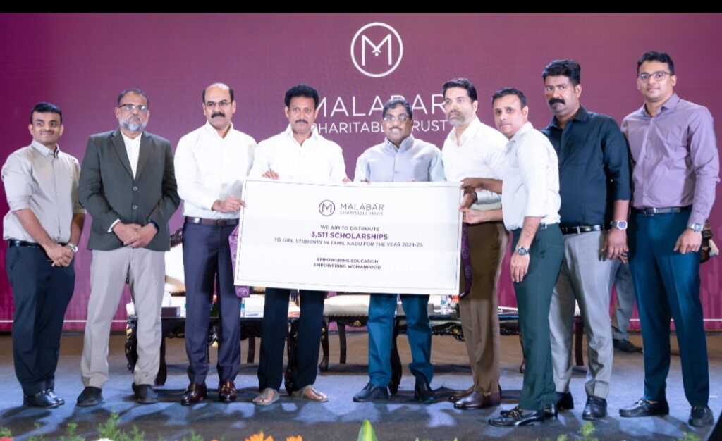 Malabar Group Announces scholarships of amount 2.80cr in Tamil Nadu for 3,511 Female Students and distribution of scholarship for 797 students in Chennai – its Vision for Women Empowerment