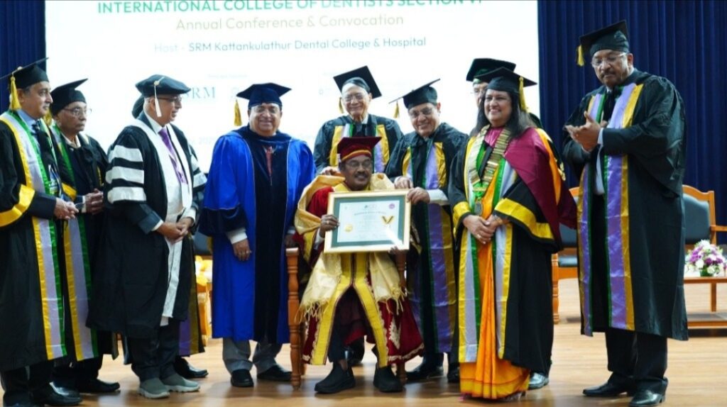 ICD Bestows Honorary Fellowship on SRM Chancellor Chennai.