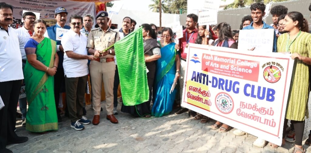 Sanghamitra ‘Peace Walk’ – Rotary International District 3234’s United Efforts with Queen Mary’s College to Combat Drug Addiction