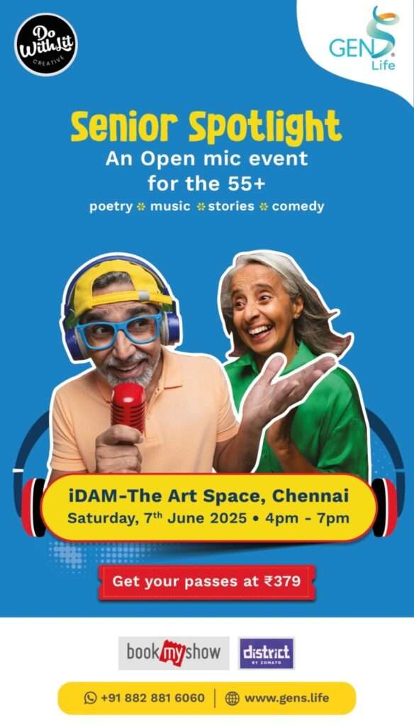 GenS Life and Dowith Lit Present ‘Senior Spotlight’: Chennai’s First Curated Open Mic for Seniors
