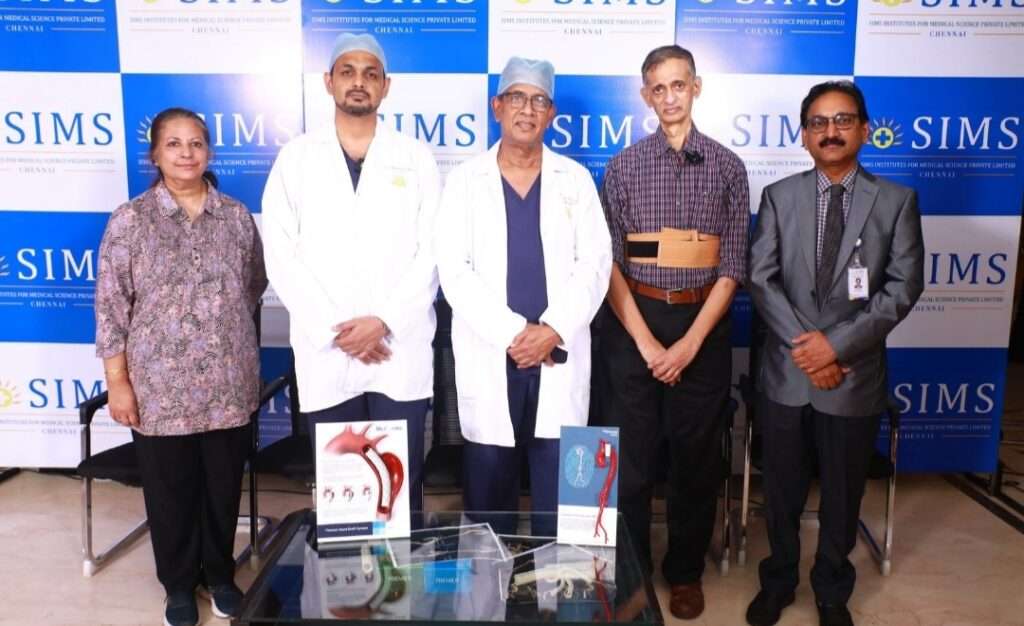 SIMS Hospital Performs India’s First Combined Open-Heart Valve Replacement and TAVR Valve-Specialised Aortic Graft Surgery