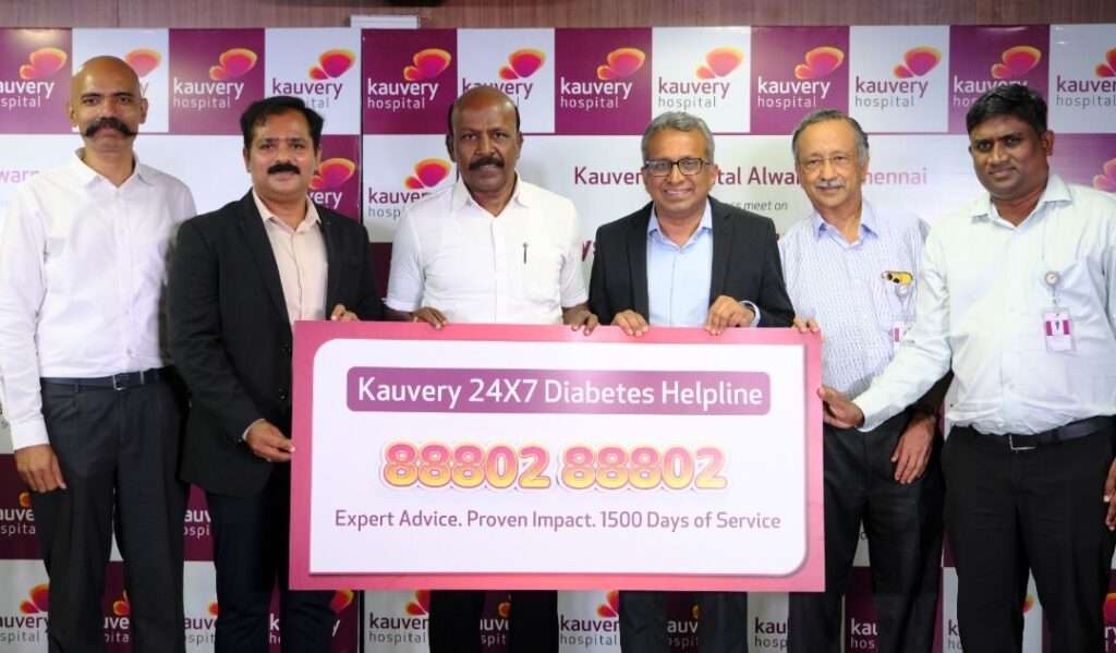 Kauvery Hospital’s 24×7 Diabetes Helpline Crosses 1500 Days of Lifesaving Support Across Tamil Nadu