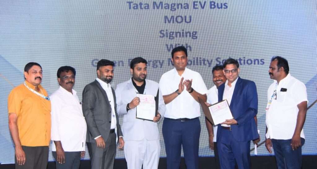Tata Motors signs MoU with Green Energy Mobility Solutions to supply 100 Magna EV intercity coachesShowcases advanced mobility solutions at Passenger Vehicle Expo 2.0