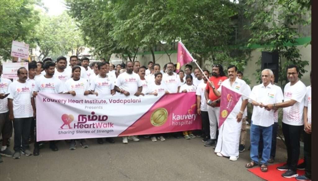 வடபழனி காவேரி மருத்துவமனை நடத்திய ‘நம்ம ஹார்ட் வாக்’ 