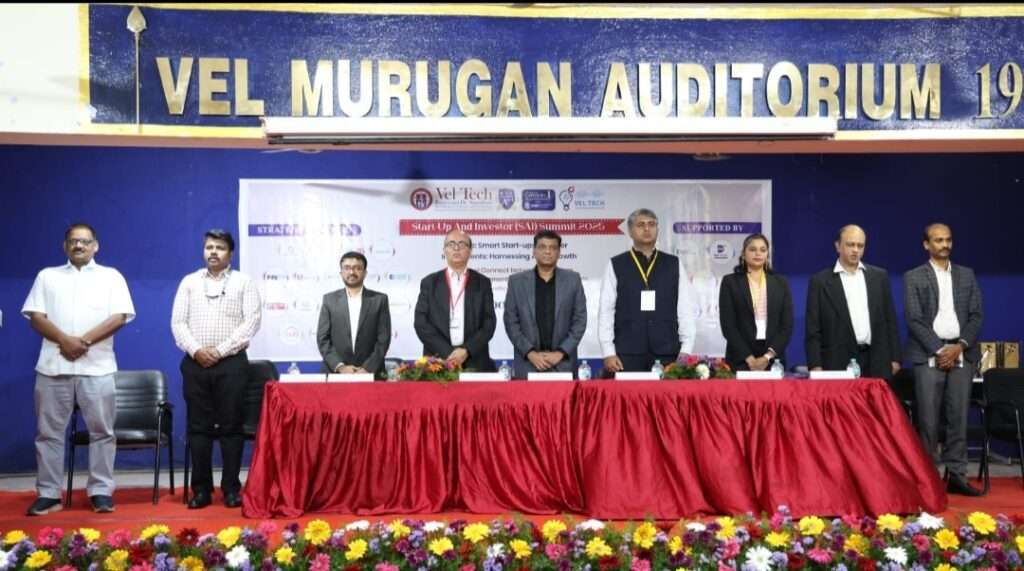 Vel Tech TBI Hosts the Start-up and Investor (SAI) Summit 2025Theme: “Smart Startups, Smarter Investors – Harnessing AI for Growth”