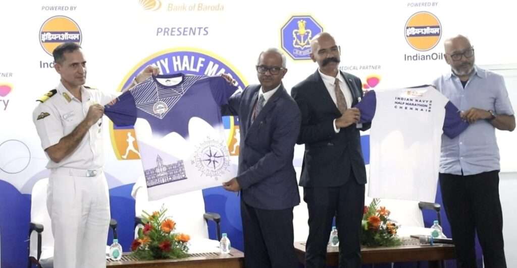 Race Day T-Shirt Unveiled for Indian Navy Half Marathon 2025 – Chennai