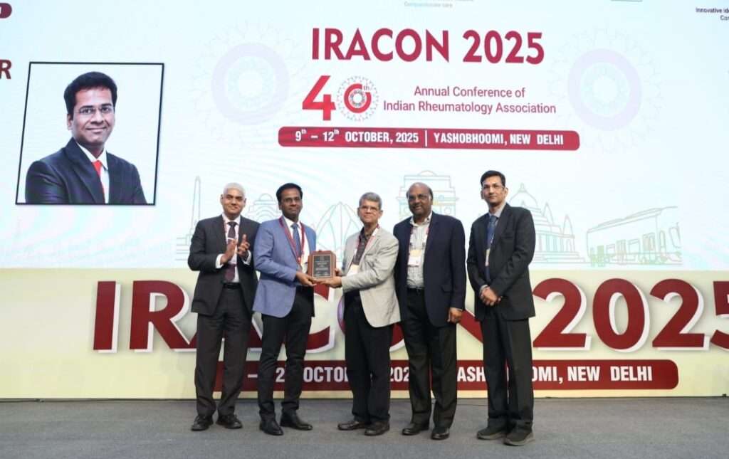 Rheumatologist from Kauvery Hospital Honoured with the Prestigious Kolkon Oration for Community Service