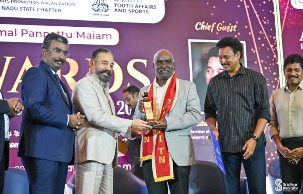 SPORTS LEADERSHIP & GOVERNANCE AWARD upon Prof. Mohana Krishnan R, Director Sports, SRM Institute of Science and Technology, Kattankulathur,