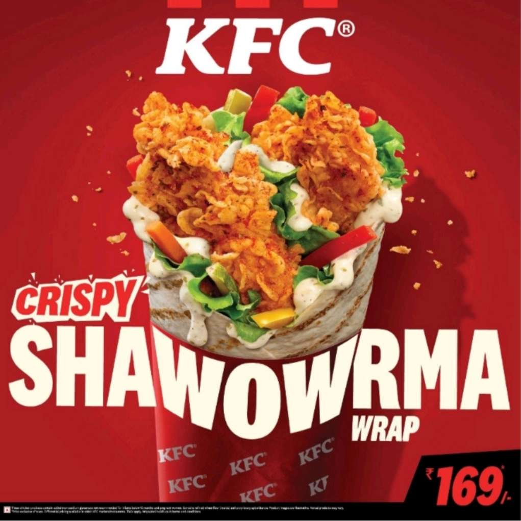 KFC INTRODUCES SHAWARMA WITH A TWIST.PRESENTING THE ALL NEW CRISPY SHAWOWRMA WRAP