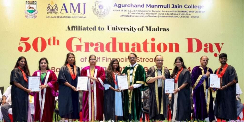 A.M. Jain College Hosts 50th Graduation Day; 1,461 Students Graduate