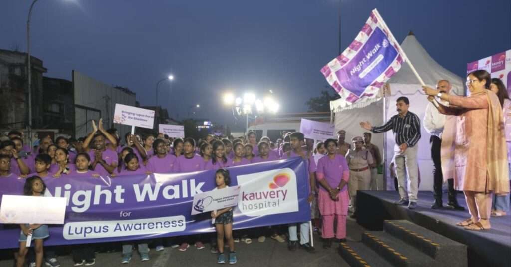 Kauvery Hospital Alwarpet Organises Night Walk for Lupus Awareness