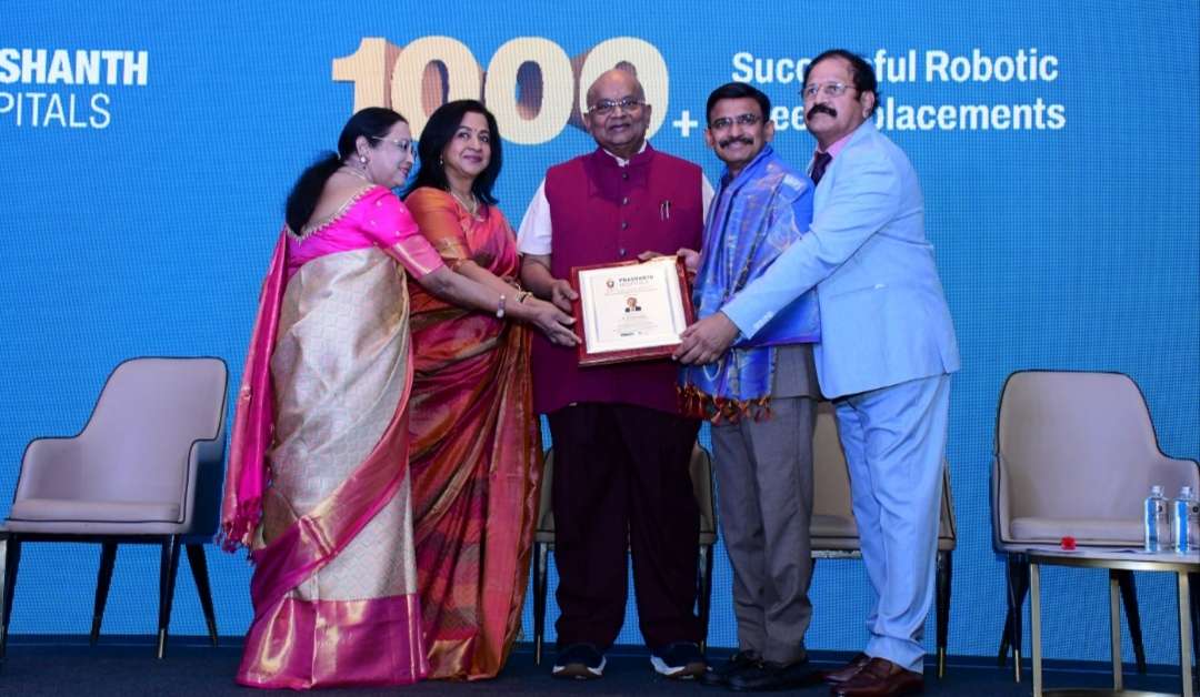 City-Based Orthopaedic Surgeon Honoured as South India’s First to Complete 1,000 Successful Robotic Knee Replacement Surgeries
