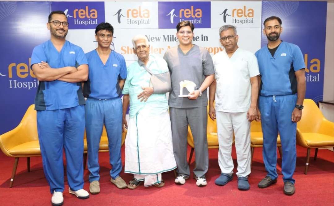 Rela Hospital Successfully Restores Shoulder Function in a 97-Year-Old Through India’s First Fully Awake Keyhole Surgery with a Biodegradable Balloon Implant