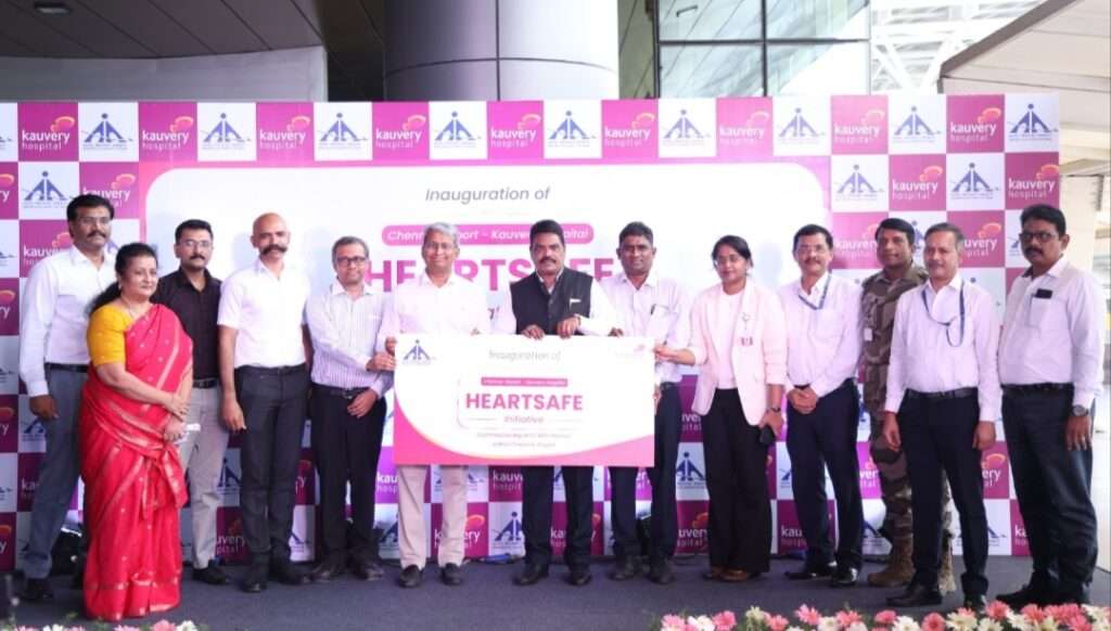 Kauvery Hospital Strengthens Emergency Cardiac Response at Chennai International Airport with Installation of Automated External Defibrillators (AED) 