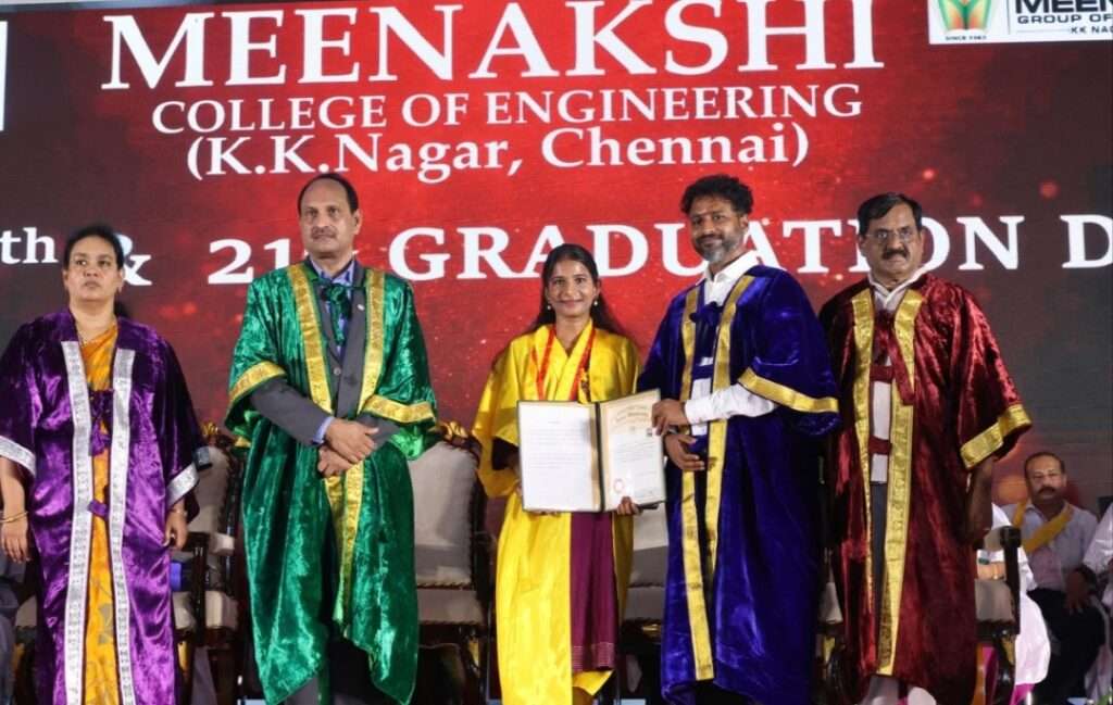 சென்னை, கே.கே. நகர், மீனாட்சி பொறியியல் கல்லூரியின் 20 மற்றும் 21-வது பட்டமளிப்பு விழா