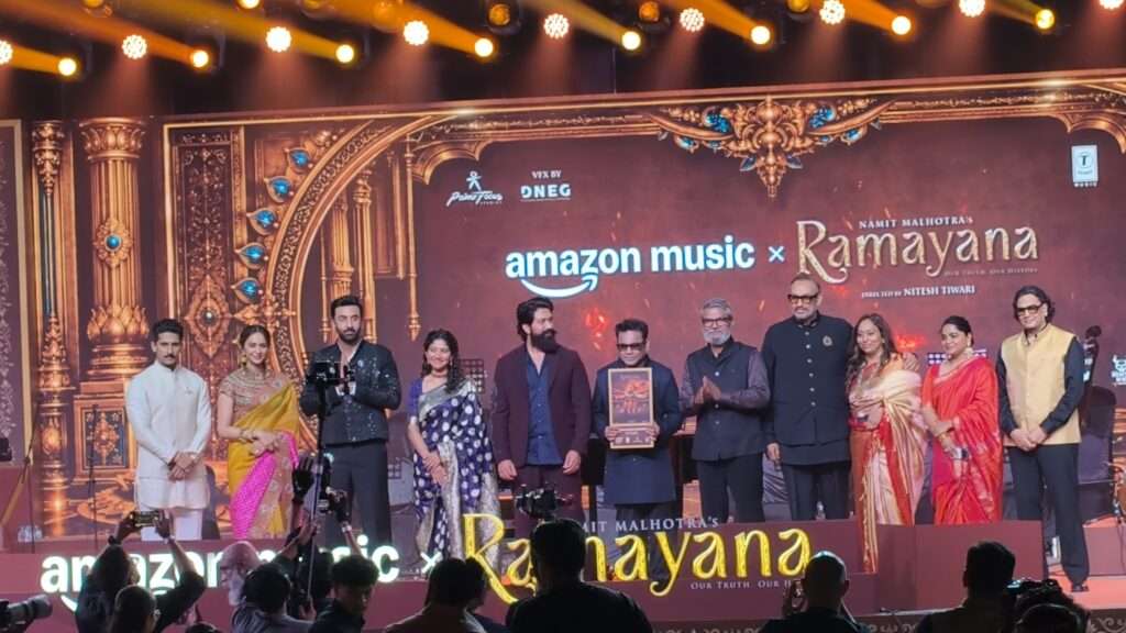 Amazon Music Hosts A.R. Rahman-Led Musical Celebration of Namit Malhotra’s Ramayana in Chennai, with Ranbir Kapoor, Yash, and Sai Pallavi