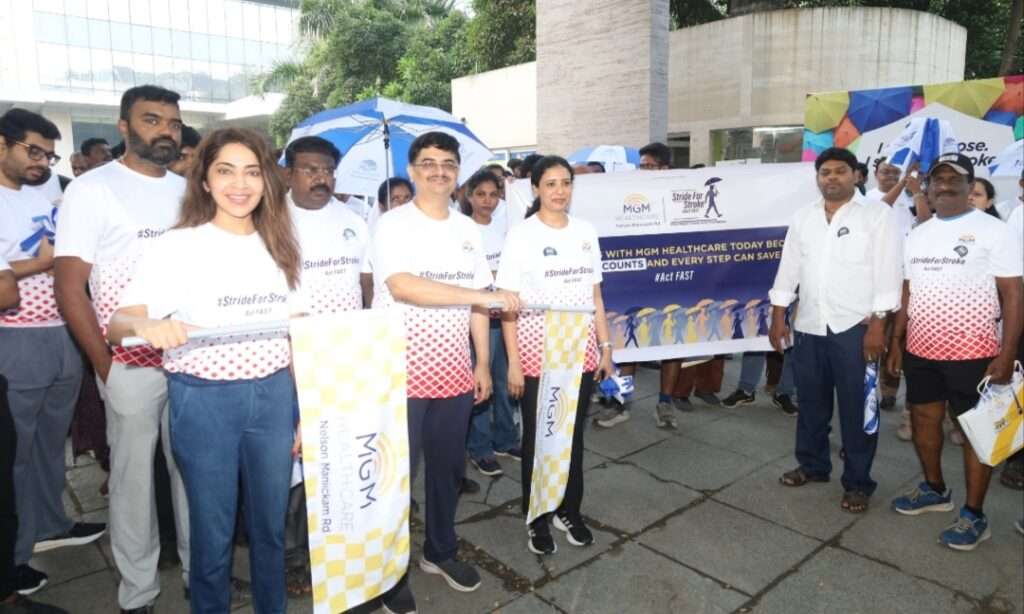 MGM Healthcare Organises ‘Stride for Stroke’ Umbrella Walkathon to Observe World Stroke Day