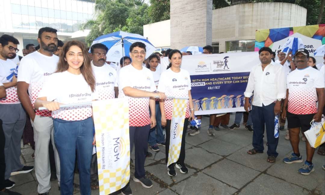 MGM Healthcare Organises ‘Stride for Stroke’ Umbrella Walkathon to Observe World Stroke Day